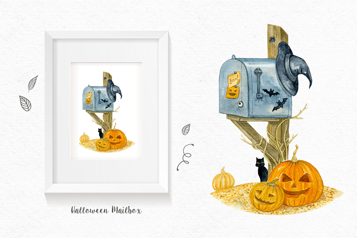 Mailboxes. Watercolor Hand drawn Set, a Decorative Illustration by NiKO (Photo 4 of 5)