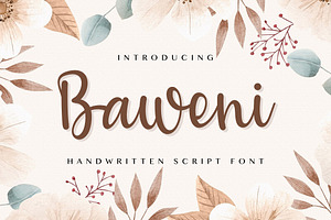 Baweni - Handwritten Script Font