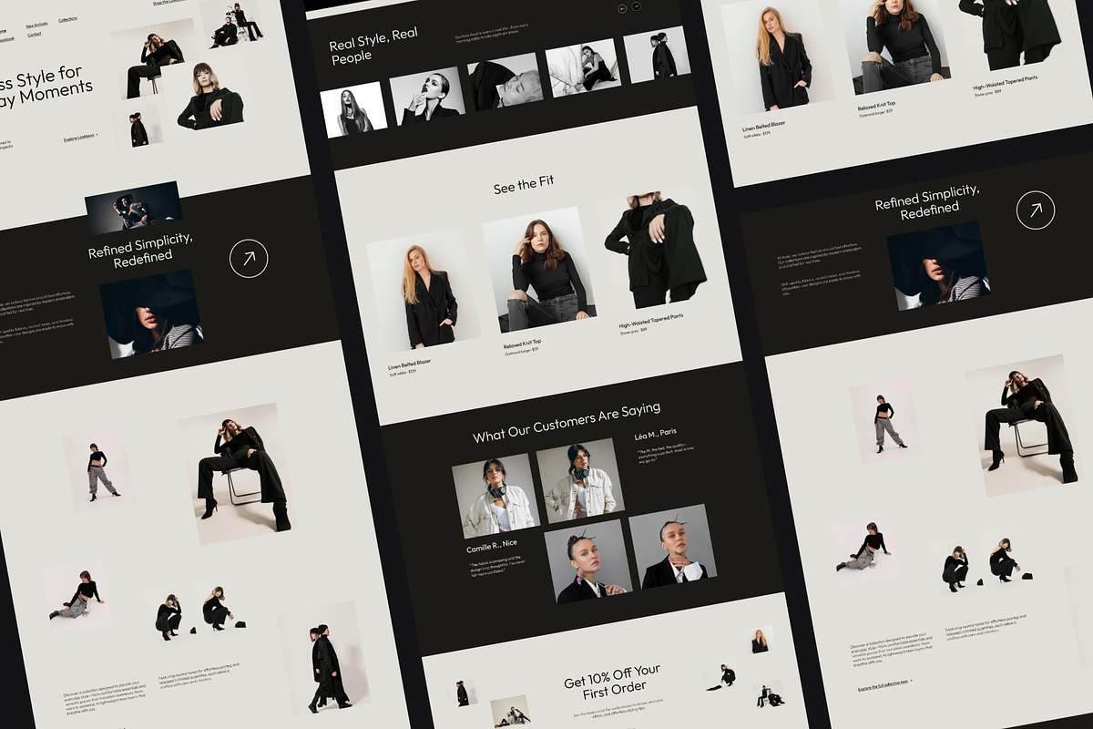 Figma Fashion Brand Landing Page preview 2