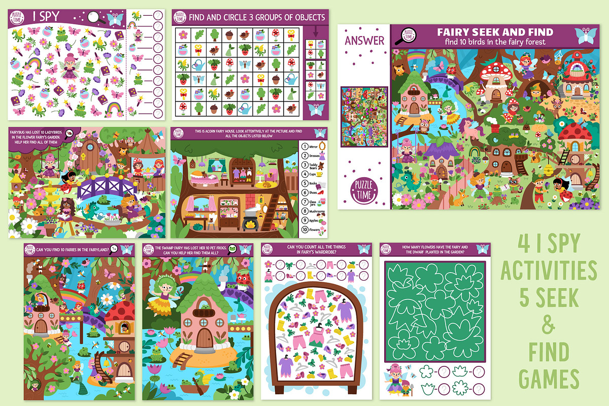 Woodland Fairy games for kids, an Education Illustration by Lexi Claus (Photo 5 of 14)
