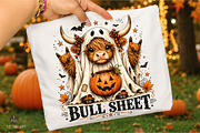 Bull Sheet PNG,Ghost Cows Halloween, an Object Illustration by Libby Wishes (Thumbnail 3 of 3)