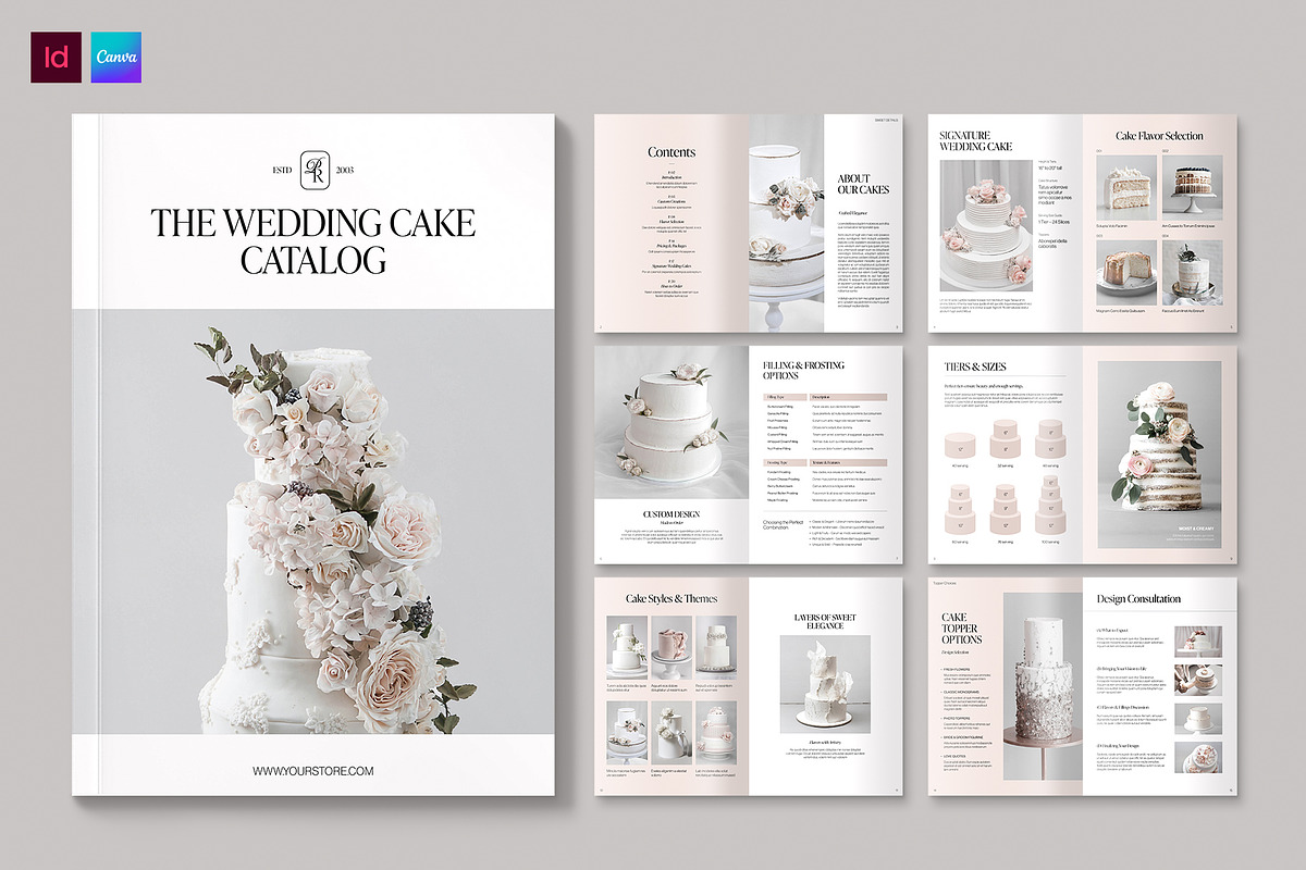 Wedding Cake Catalog Template, a Brochure Template by BrandPacks (Photo 1 of 5)