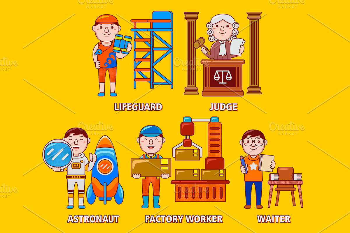 Man Worker Big Bundle Vector Art, an Object Graphic by MEDZ (Photo 2 of 9)