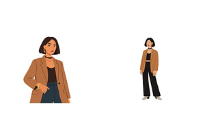 Stylish woman in a brown blazer and, a Beauty & Fashion Photo by ZinetroN