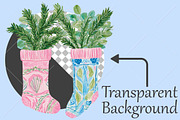 Watercolor Christmas Clipart Bundle, a Seasonal Illustration by Canvas Craft (Thumbnail 2 of 10)