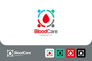 Blood Care Logo design, a Design Template by Lucky Creative