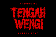 Tengah Wengi - Horror Font, a Font by GFRcreative (Thumbnail 1 of 7)