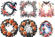 Coquette Fall Autumn Halloween Frame, an Illustration by DreamArtGraphic (Thumbnail 2 of 4)