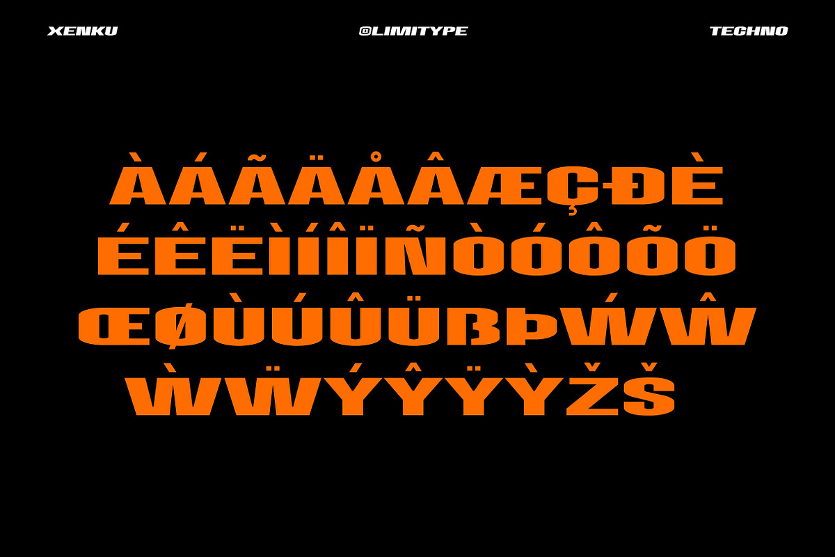 Xenku - Modern Techno Typeface, a Sans Serif Font by limitype (Photo 6 of 10)