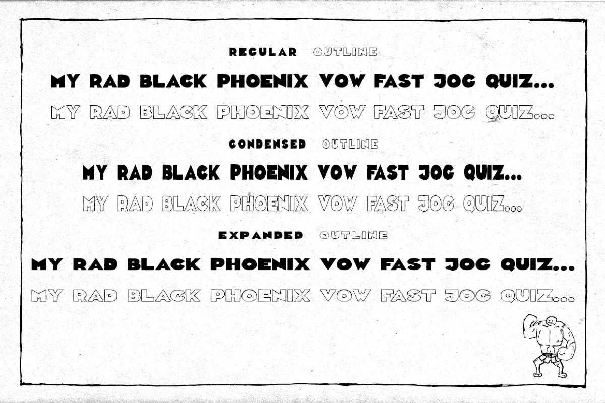 Ponderous - Condensed Outline preview 2