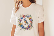 Birds and Flowers Decorative Wreaths, a Decorative Illustration by Milla_Zelenyuk_art (Thumbnail 2 of 3)