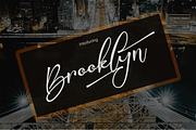 Brooklyn, a Script Font by Letter-P (Thumbnail 1 of 5)
