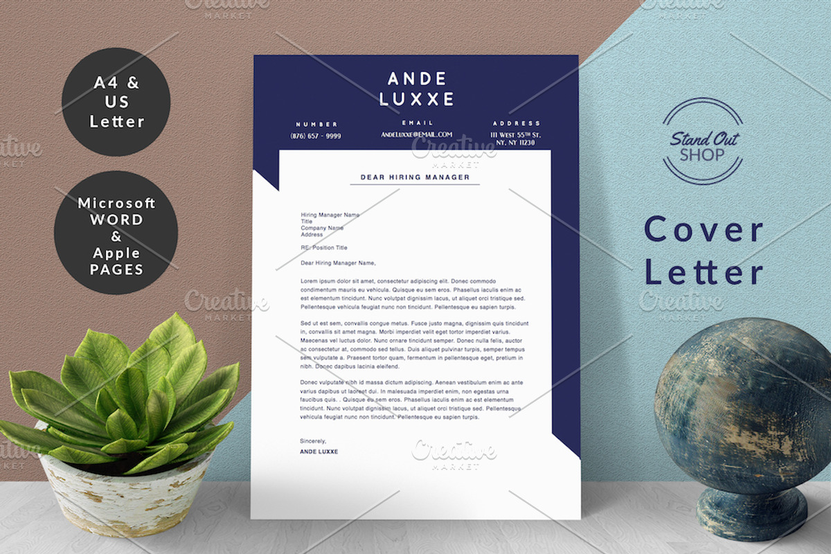 Ande Luxxe Resume MS Word Apple Page, a Resume Template by Stand Out Shop (Photo 5 of 6)