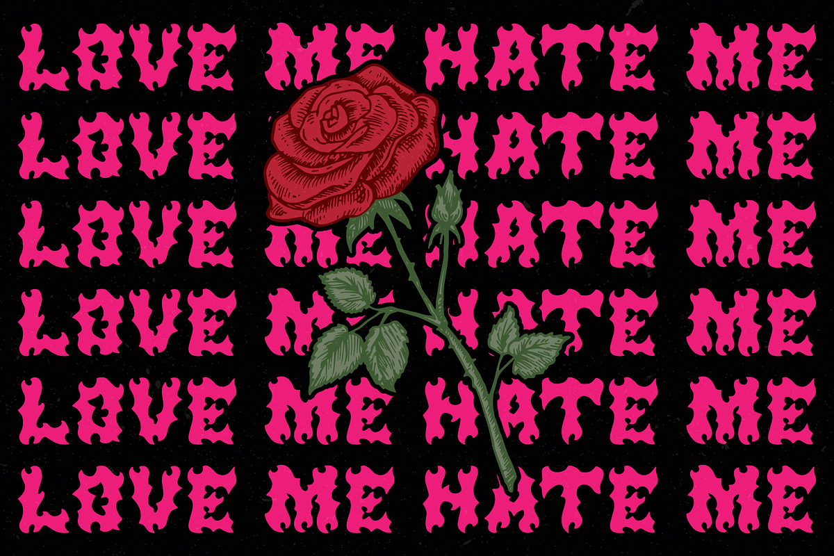 Pink Punk – Death Metal Font, a Blackletter Font by Prioritype Co (Photo 8 of 10)