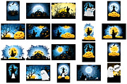 Halloween Backgrounds Set, an Illustration by PictureInStock (Thumbnail 2 of 2)
