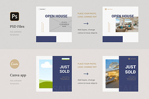 Real Estate Instagram Template Canva