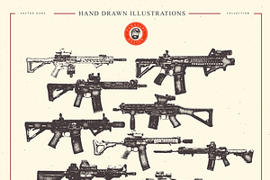 VECTOR GUNS HAND DRAWN BUNDLE 1.0