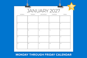 2026 8.5x11 MON-FRI Calendar