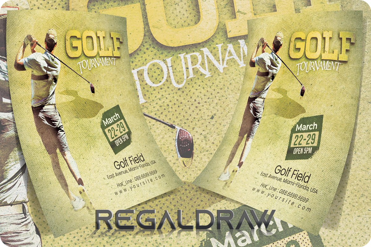 Golf Tournament Sport Event Flyer, a Flyer Template by regalDRAW (Photo 2 of 4)