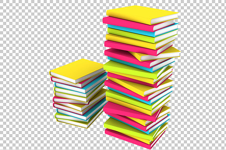 Books - 3D Render PNG preview 3