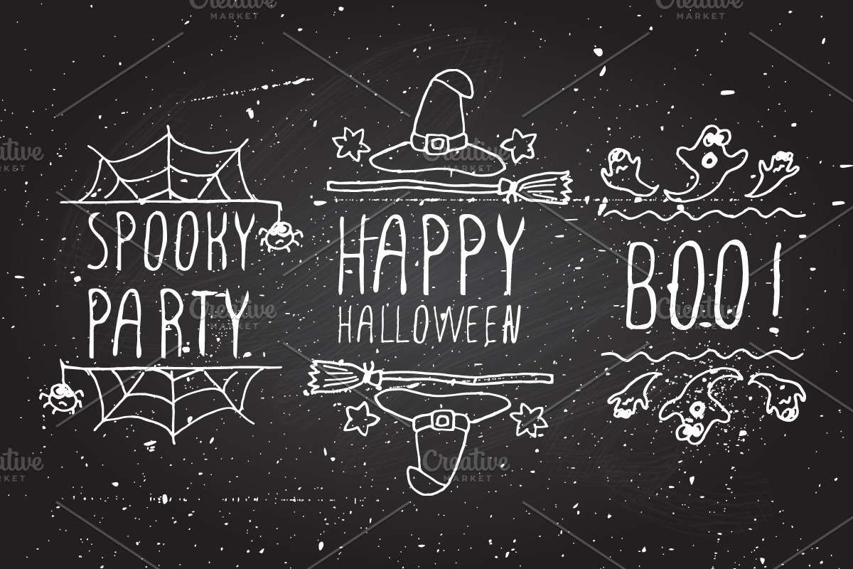 Halloween - typographical elements, an Illustration by AV Design (Photo 1 of 4)