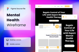 Mental Health Wireframe Website 03