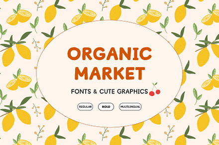 Organic Market Handmade Font, a Sans Serif Font by Kaya Fonts