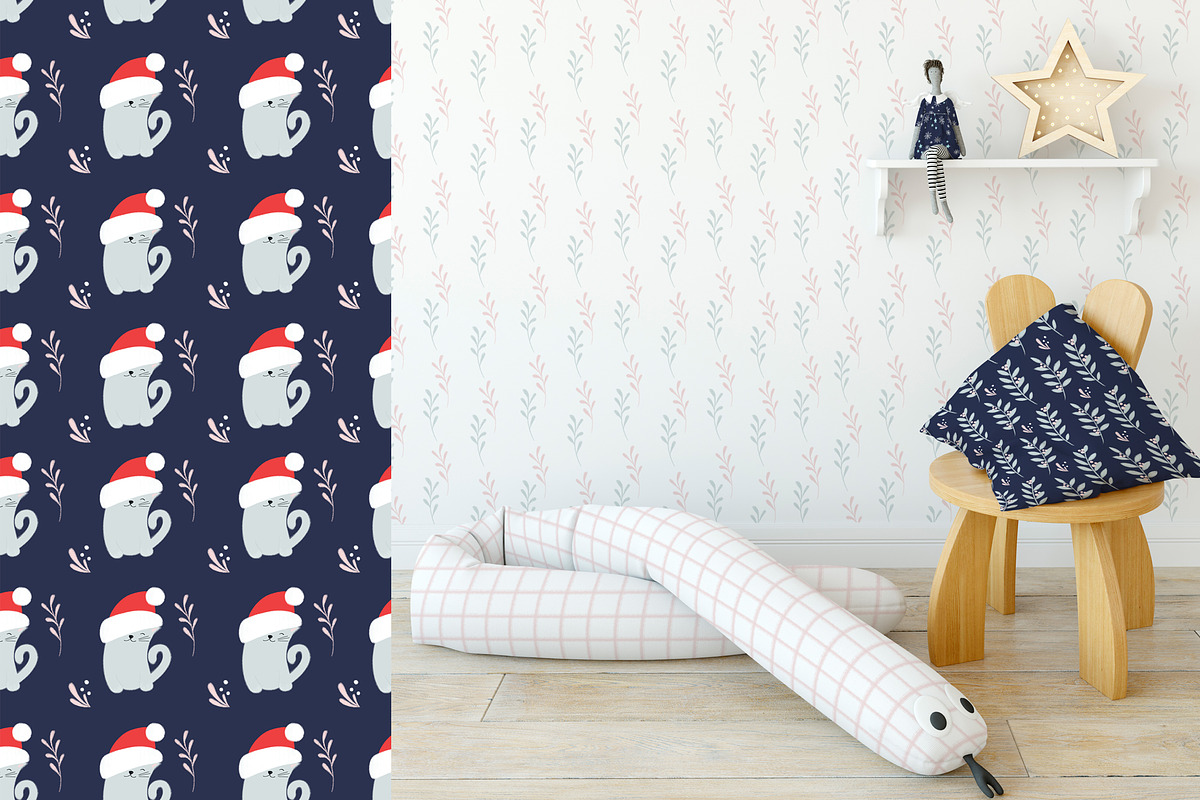 Winter kittens, a Pattern Graphic by Svyatoslava_M (Photo 4 of 7)