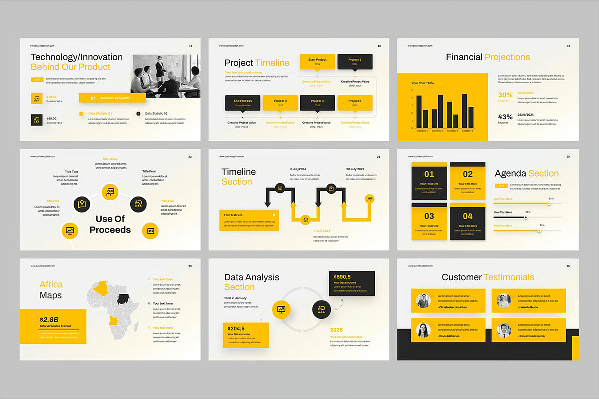 Business Pitch Google Slides, PPoint preview 3