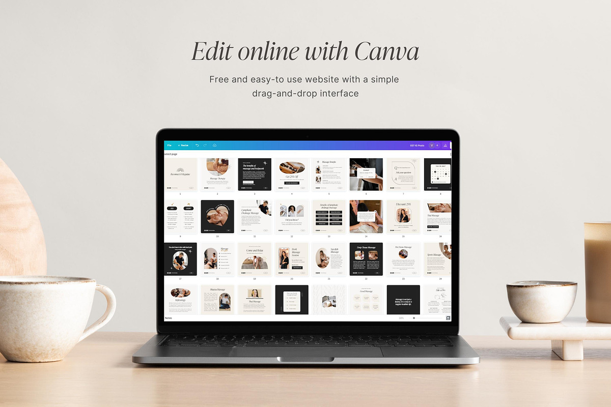 Canva Massage Therapist templates, a Social Media Template by LiliesandBerries (Photo 21 of 21)