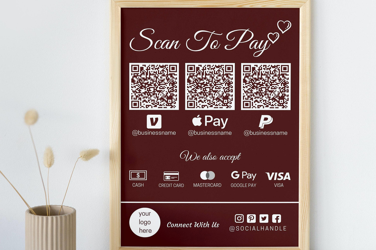 Editable QR Code Sign, a Card Template by Oskar Wantopi
