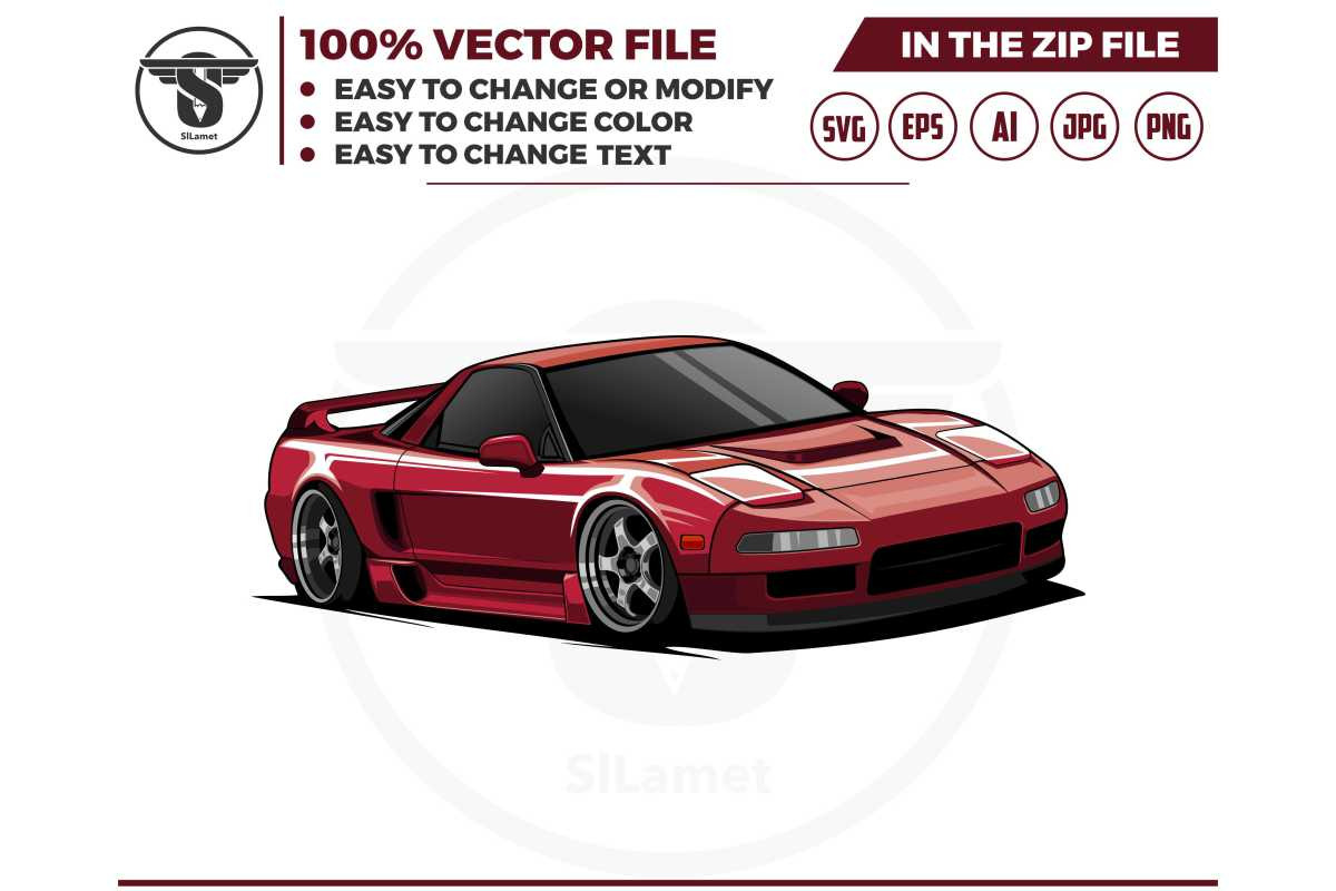 sport car illustration vector, a Transportation Illustration by slLametDesigns (Photo 4 of 5)