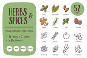 Herbs & Spices Hand-drawn Food Icons, an Icon by insemar (Thumbnail 1 of 3)