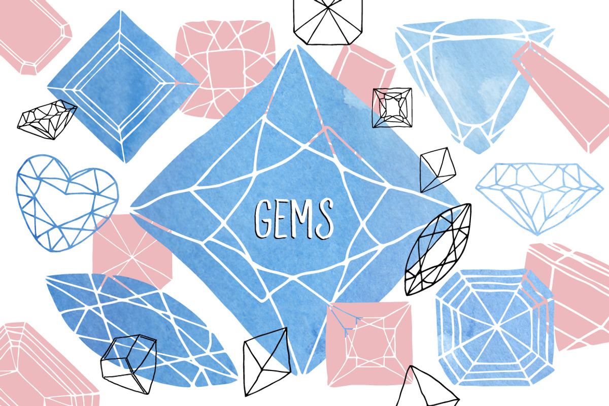 Gems- Hand-drawn & Precise Drafted, an Illustration by becky nimoy (Photo 3 of 4)
