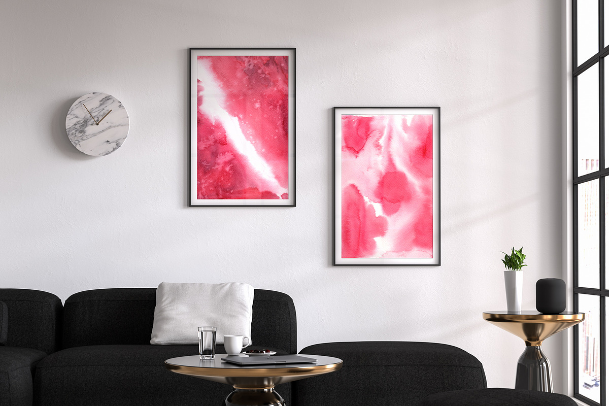 Pink Flow Watercolor, a Decorative Illustration by Planolla (Photo 3 of 7)