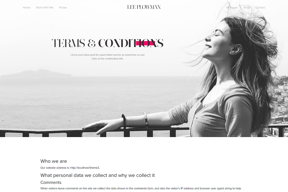 Lee Plowman WordPress Theme, a WordPress Template by Cubex Design (Photo 11 of 13)
