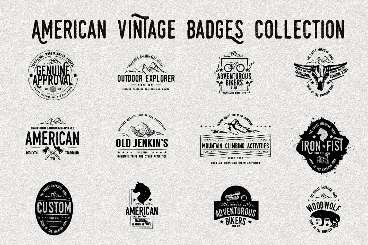 Hand Drawn Vintage Logo Templates, a Branding & Logo Template by Elegrad Design Agency (Photo 1 of 5)