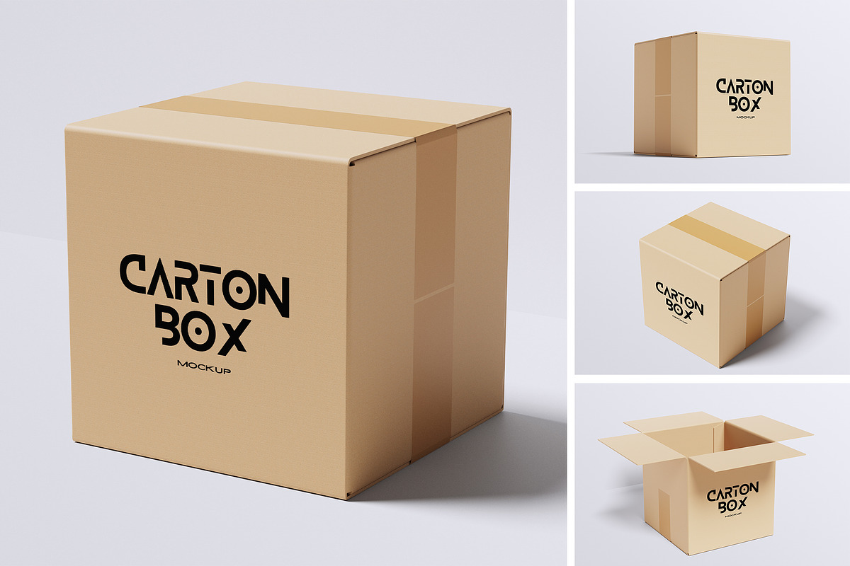 Carton Box Mockup, a Packaging Mockup by Twins_studio926 (Photo 3 of 5)