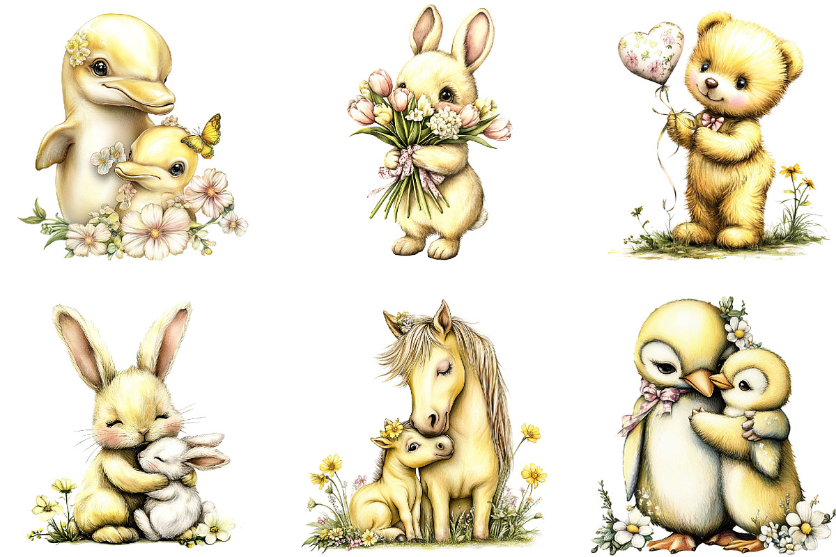 Whimsical Yellow Mother's Day, an Illustration by Designking (Photo 5 of 5)