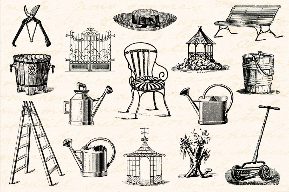 25 Vintage French Garden Engravings, an Illustration by Piddix Archives (Photo 3 of 4)