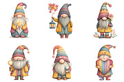 Whimsical Quirky Gnome Clipart, an Illustration by CraftArtStudio (Thumbnail 3 of 6)