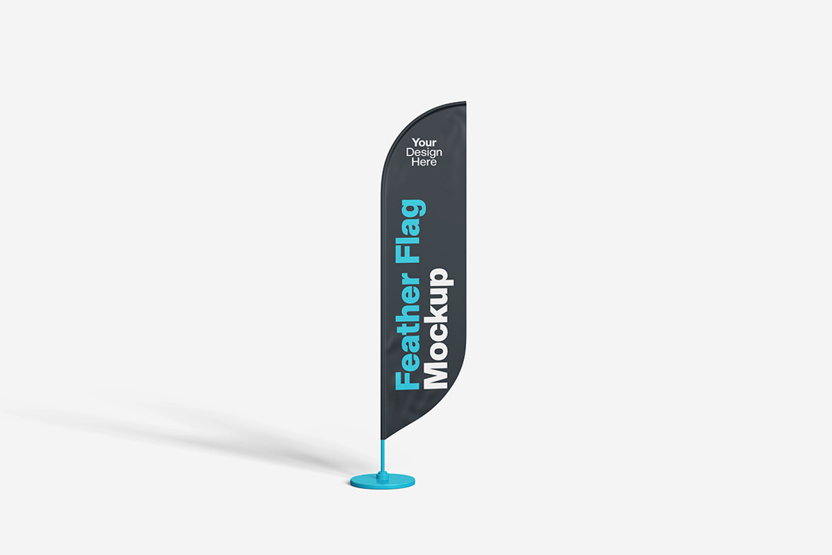 Feather Flag Mockup, an Advertising Mockup by bimockup (Photo 5 of 6)