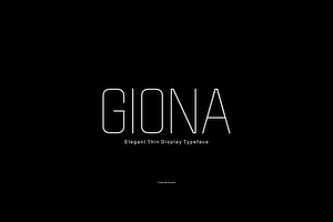 Giona – Elegant Thin Condensed Font
