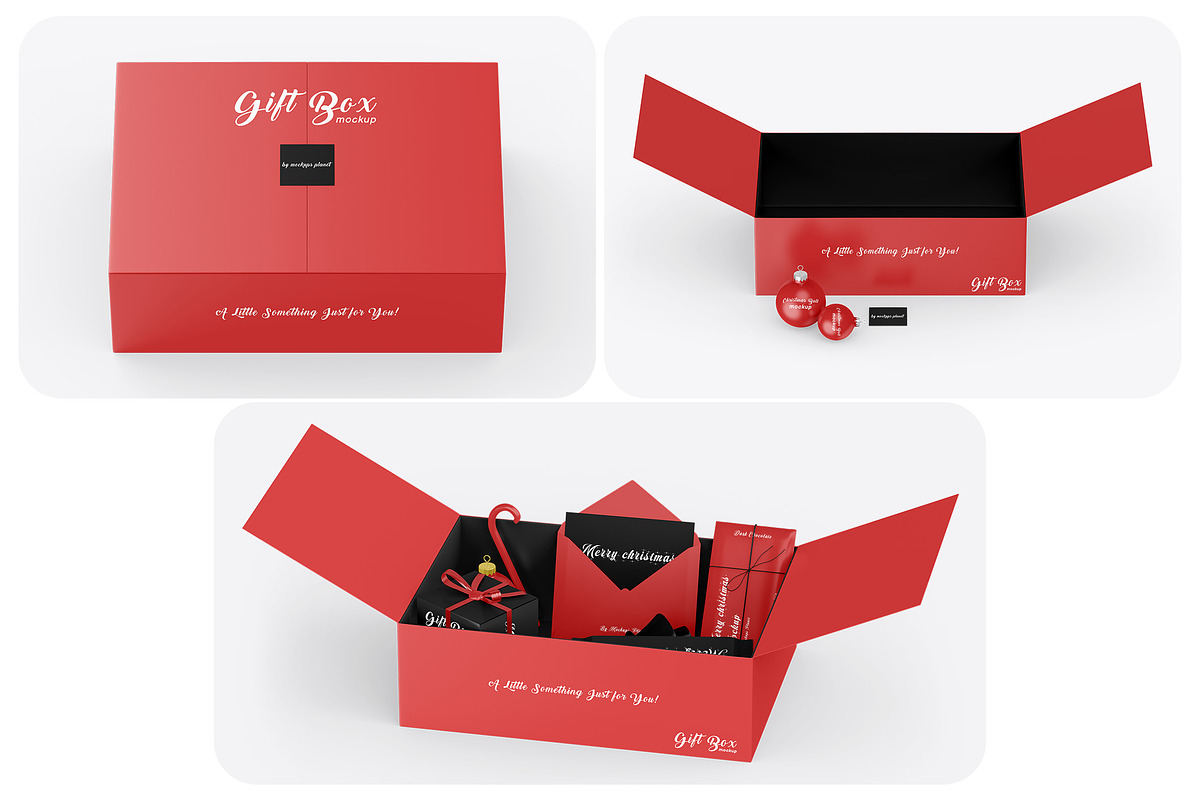 Christmas Gift Box Mockups, a Mockup by Mockups Planet (Photo 1 of 4)