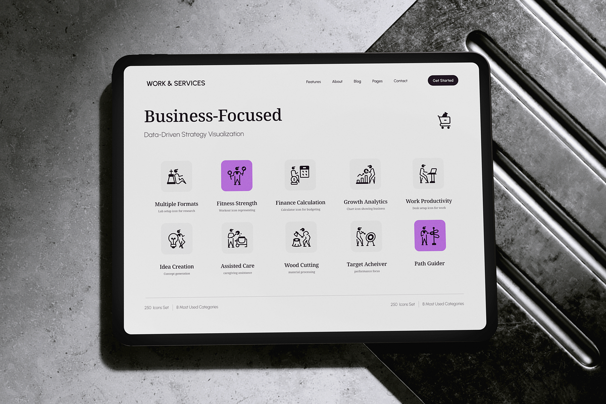 250 Work and Services Icon Set, an Outline Icon by Prosymbols (Photo 7 of 12)