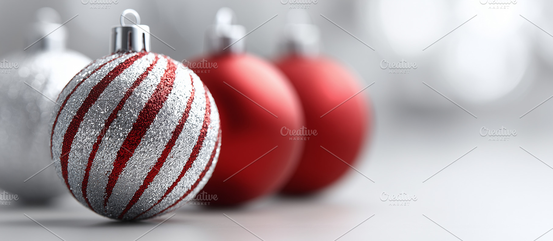 Silver and red striped Christmas, a Holiday Photo by MistyDay