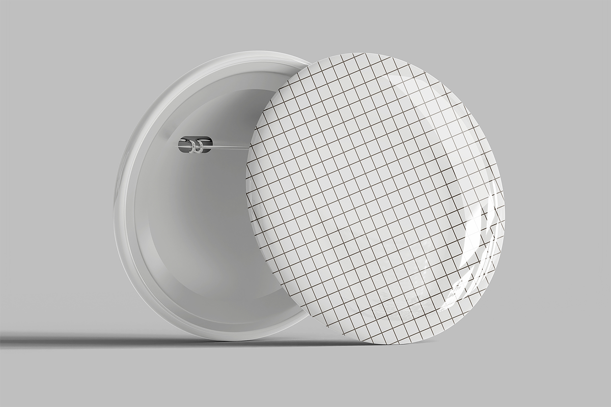 Pin Badge Mockup, a Merchandise Mockup by Muhazdinata (Photo 2 of 4)