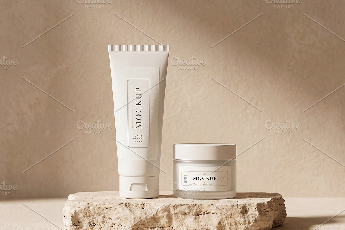 Minimal Skincare Packaging Mockups, a Packaging Mockup by Enysstrale (Photo 2 of 9)