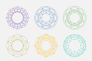 Colorful Mandalas. Circle Shapes.