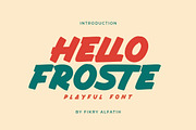 Hello Froste - Playful Font, a Sans Serif Font by Fikry Alfatih (Thumbnail 1 of 7)